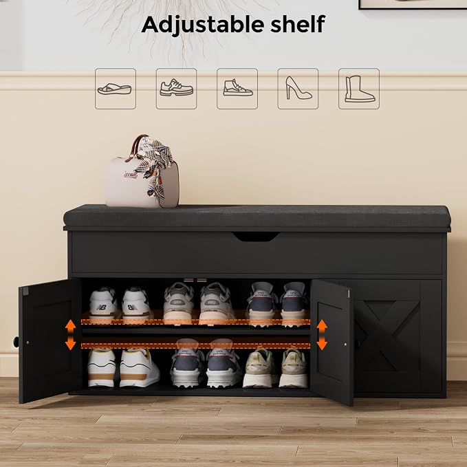 Homleke Shoe Storage Bench - Image 4