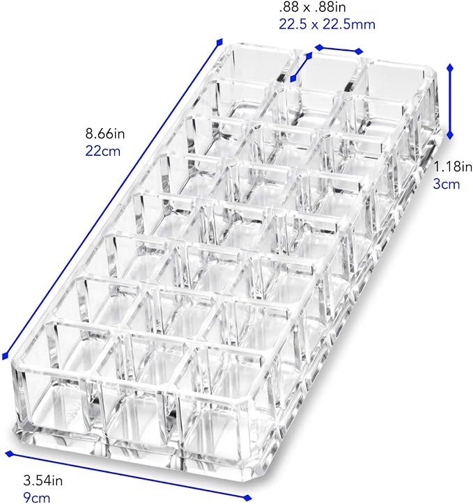 Acrylic Lipstick Makeup Organizers 24 Space Beauty Storage Refillable Cosmetic - Image 6