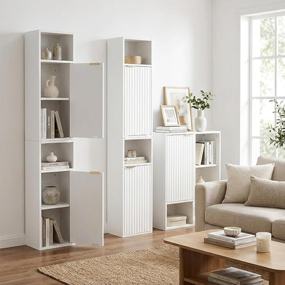 AKMAKM 59.1" Tall Slim Bathroom Storage Cabinet White | Freestanding or Wall - Image 6