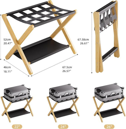 HITNET Luggage Rack 2 Pack, Folding Suitcase Stand - Image 4