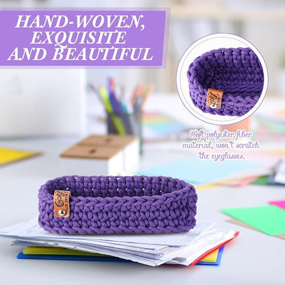 Tioncy Eyeglasses Holder for Nightstand Wool Anti Scratch Desk Bedside Knit - Image 3