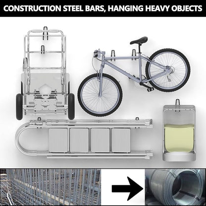 3-H Garage Wall Hooks 18 Pack, One-Piece Construction Garage Hooks Heavy Duty - Image 4