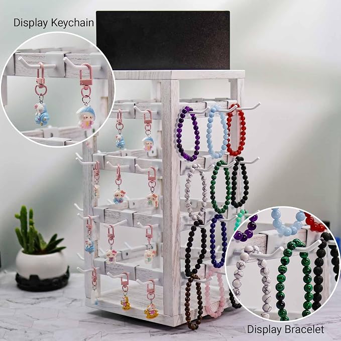 Wooden rotating Jewelry Display Stand - Image 5