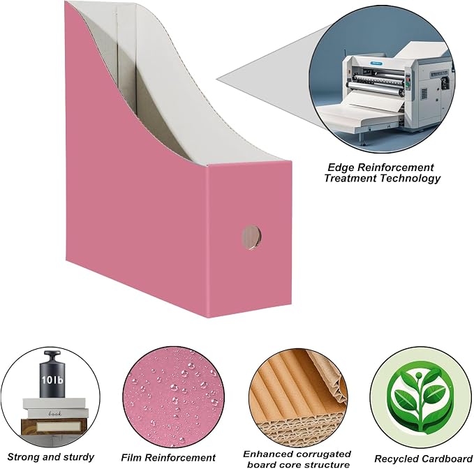 Limitliho 24 Pack ElegantColor Cardboard Magazine Holder - Image 4