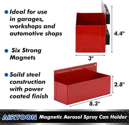 AIRTOON 2PCS Magnetic Aerosol Spray Can Holder, Magnetic Bottle Holder - Image 2