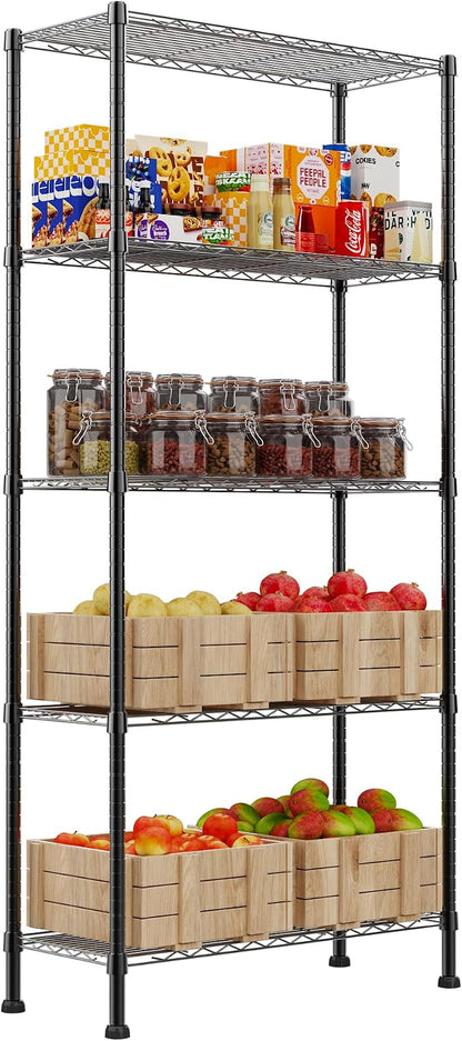 REGILLER 5-Wire Shelving Metal Storage Rack Adjustable Shelves, Standing - Image 8