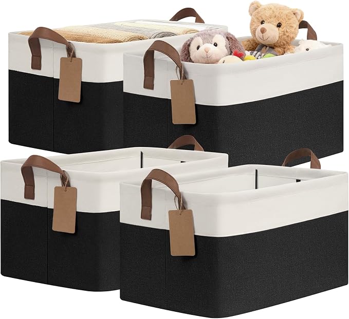 CHICVITA 4 Pack Large Storage Baskets by CHICVITA
