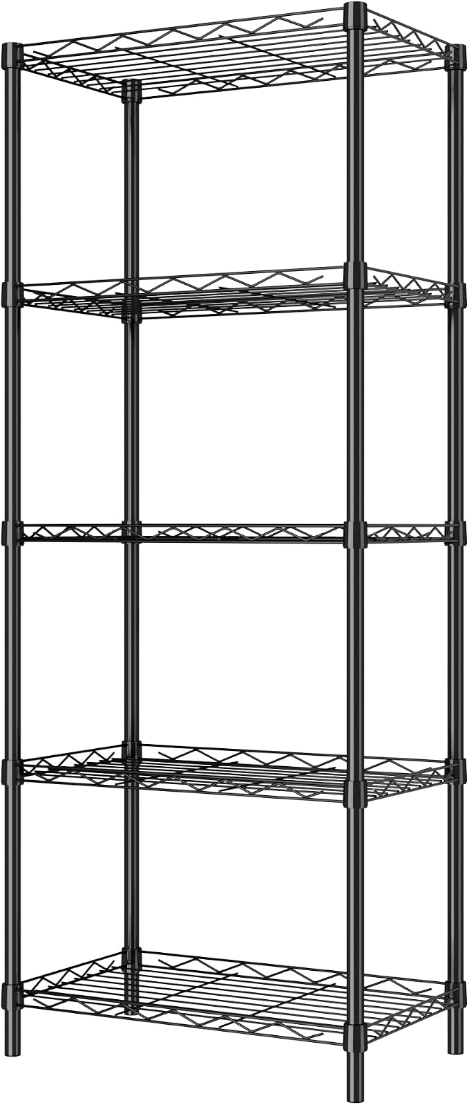 HOMEFORT 5-Tier Wire Shelving 5 Shelves Unit Metal Storage Rack Durable - Image 7