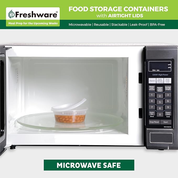 Freshware Food Storage Containers 8 oz Plastic Deli Containers - Image 5