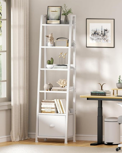 Furologee 6 Tier Ladder Shelf, Ladder Bookshelf - Image 6