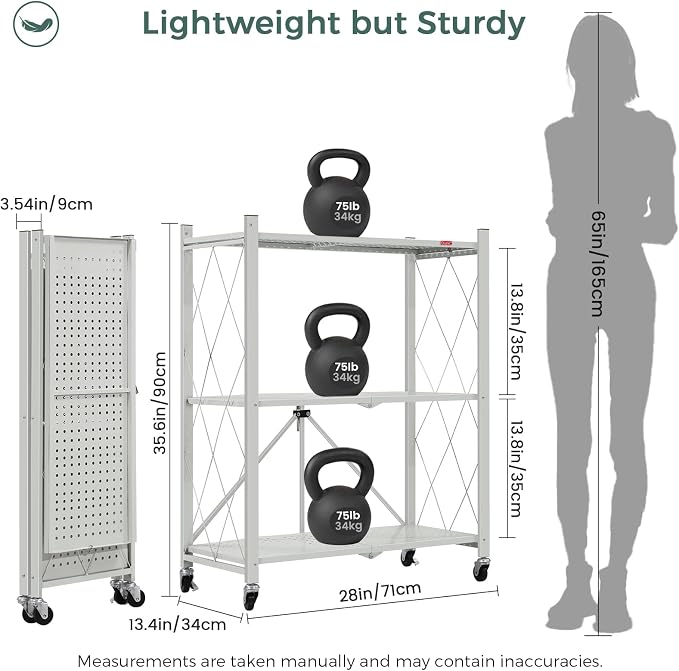 DEANIC 3 Tier Foldable Storage Shelves - Image 3