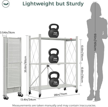 DEANIC 3 Tier Foldable Storage Shelves - Image 3