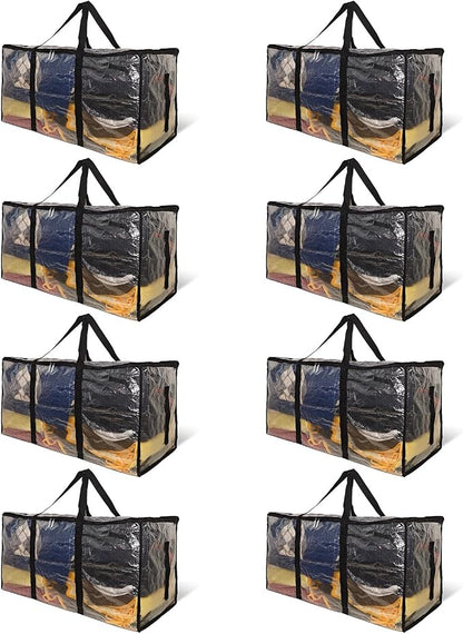 CONGREGATE 8 Pack Heavy Duty Semi-Transparent Extra Large Moving Bags, - Image 2