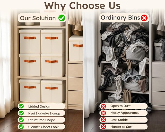 Homsorout Storage Bins with Lids - Image 5