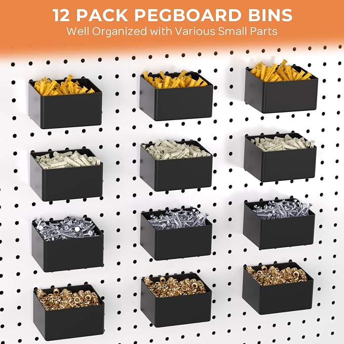 INCLY 278PCS Pegboard Accessories Organizer Kit, Peg Board Hooks Assortment - Image 6