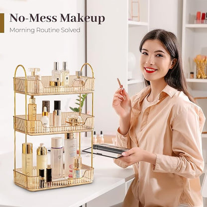 Bathroom Counter Organizer Countertop, 3 Tier Makeup Perfume Shelf Storage - Image 2