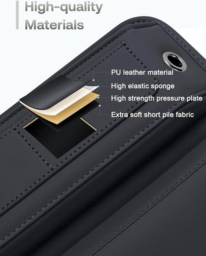 Universal Fit Premium Leather Car Seat Gap Filler Organizer, Center Console - Image 5