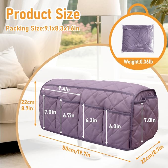 Armchair Caddy, Sofa Armrest Organizer, Non Slip Recliner Organizer, Remote - Image 2