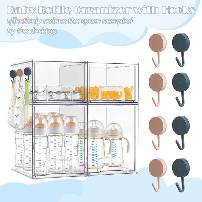 Baby Bottle Organizer with Hooks - Image 2