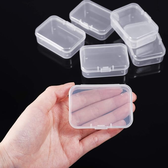 Jetec 18 Pieces Mini Plastic Clear Beads Storage Containers Box - Image 3