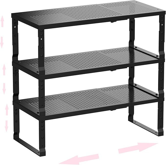 Metal Stackable Expandable Storage Shelf by HOMEPAGE