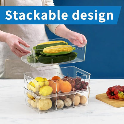 4 Pack Clear Pantry Organizers and Storage Bins - Image 6