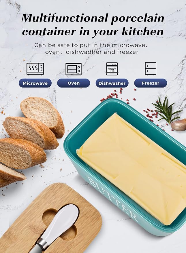 Butter Dish with Lid: Large Butter Container - Image 4