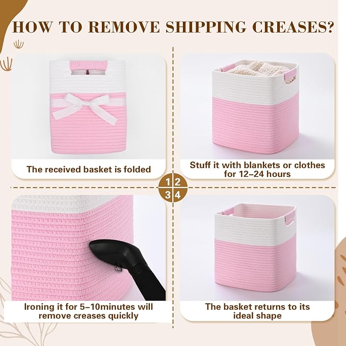 11 Inch Storage Cubes, 3 Pack Cube Storage Bins - Image 8