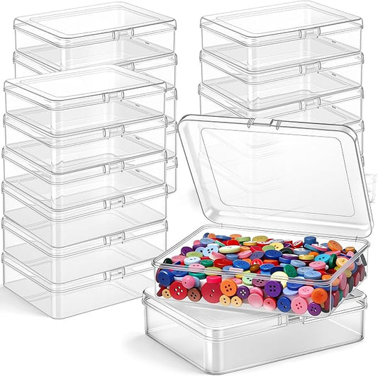 Jetec 18 Pieces Mini Plastic Clear Beads Storage Containers Box by Jetec