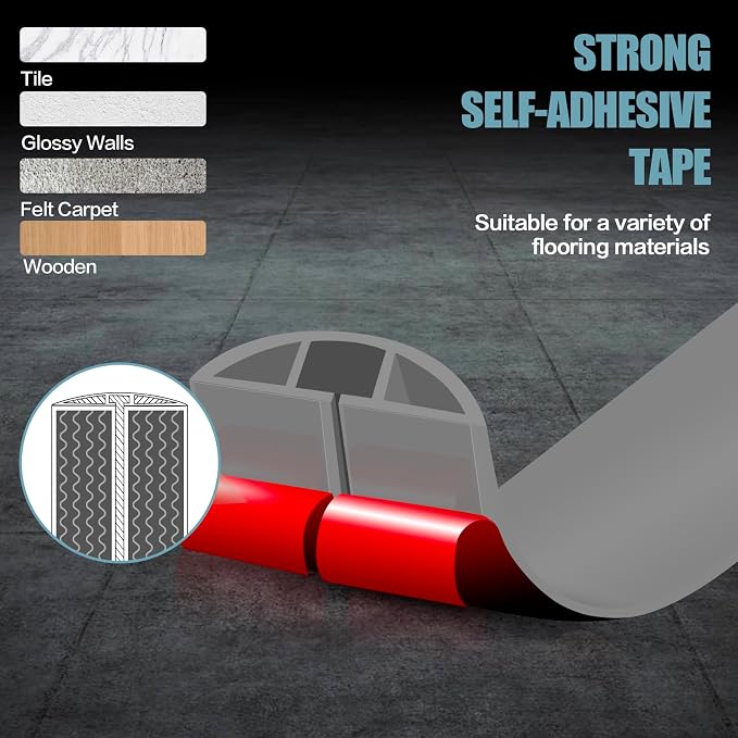 Floor Cord Cover Self Adhesive Cord Hider, 10FT Cable Management, Extension - Image 4