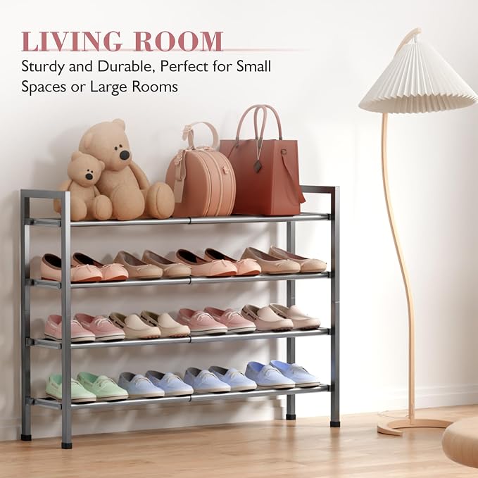 Bumusty 4-Tier Expandable Shoe Rack - Image 6