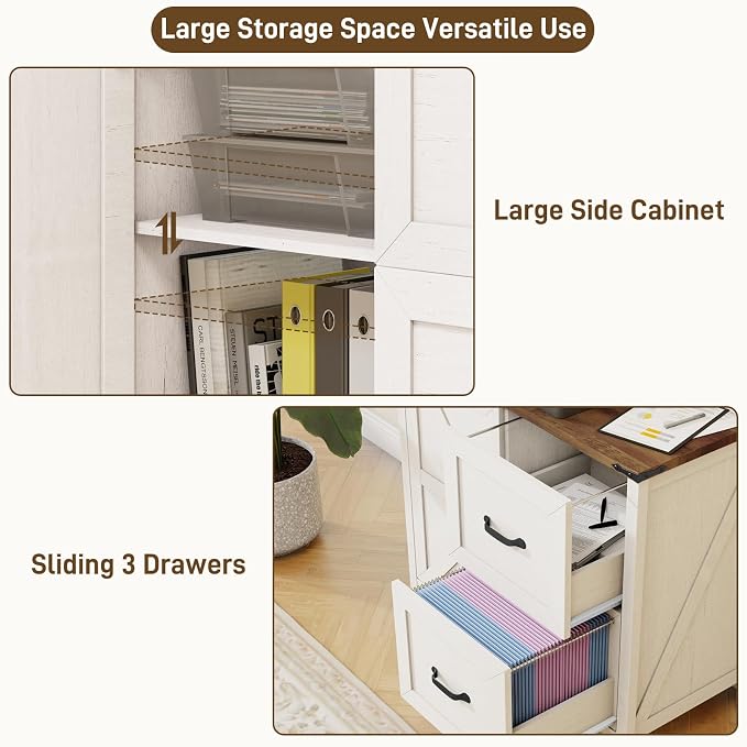 2 Drawers Farmhouse File Cabinet - Image 7