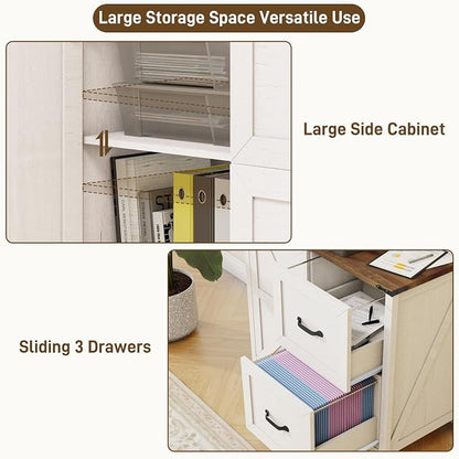 2 Drawers Farmhouse File Cabinet - Image 7