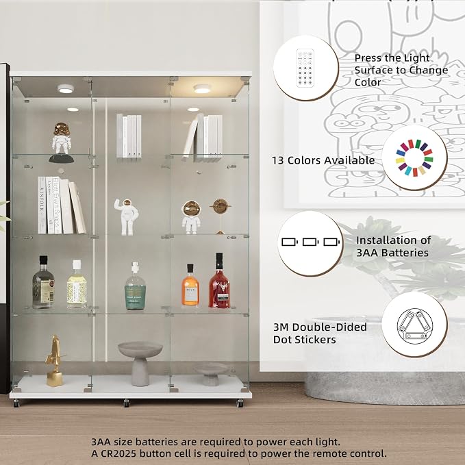 Beauty4U Glass Display Cabinet - Image 6