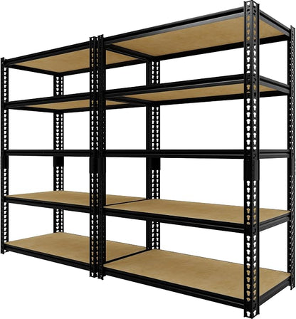 Heavy Duty Garage Storage Shelves 2 Pack, 2000 Lbs Capacity, 5-Tier Adjustable by Unknown