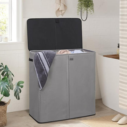 WOWLIVE Laundry Hamper with Lid, 160L Large Laundry Basket 3 Section with - Image 3