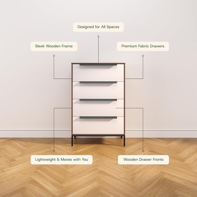 tinge Lira Premium Fabric Dresser - Image 6