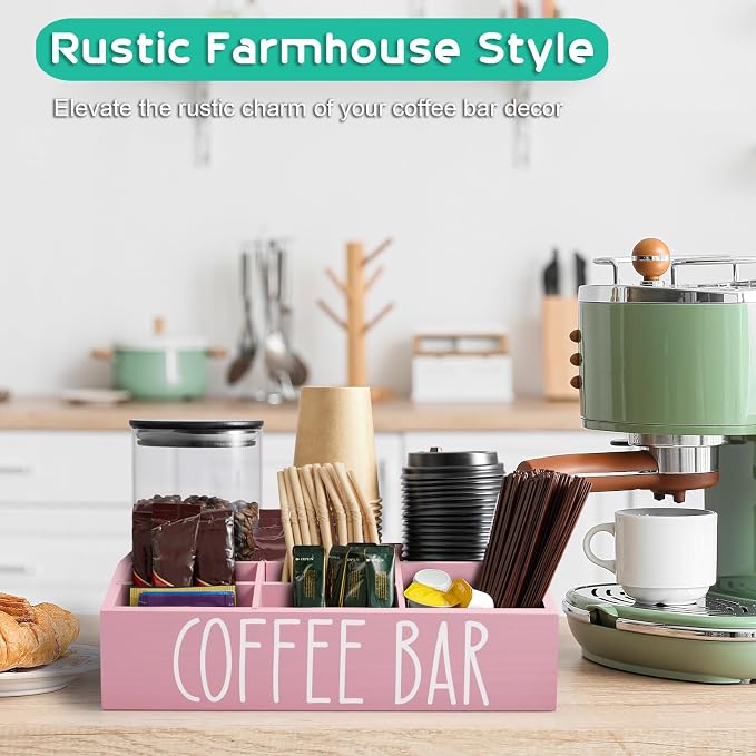ALELION Pink Coffee Station Organizer - Image 3