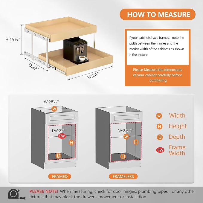 WelFurGeer 2-Tier Pull Out Cabinet Organizer - Image 3