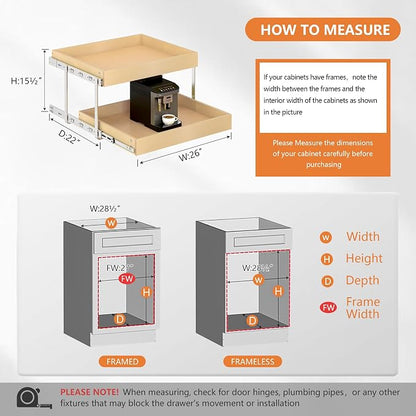 WelFurGeer 2-Tier Pull Out Cabinet Organizer - Image 3