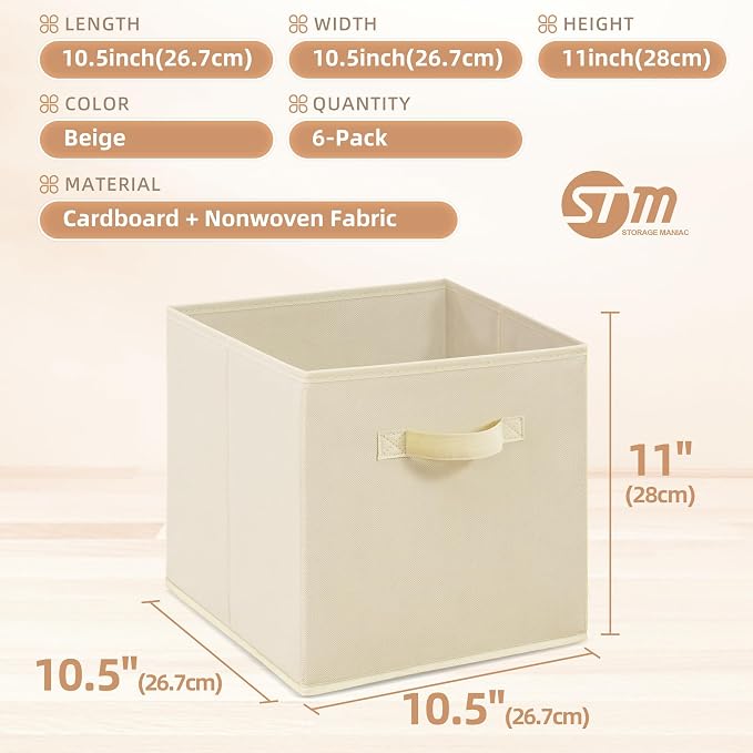 STORAGE MANIAC Storage Cubes, 11 Inch Collapsible Storage Bins - Image 5