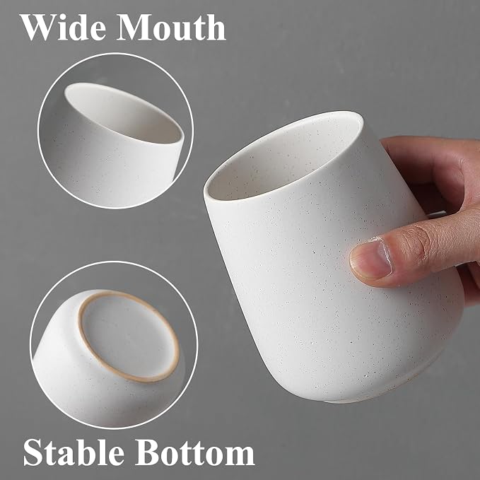 Speckled White Toothbrush Holder Set - Image 2