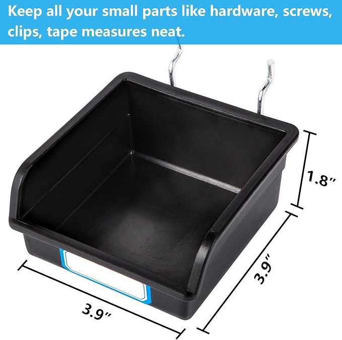 FRIMOONY Pegboard Hooks, with Bins, Peg Locks, - Image 4