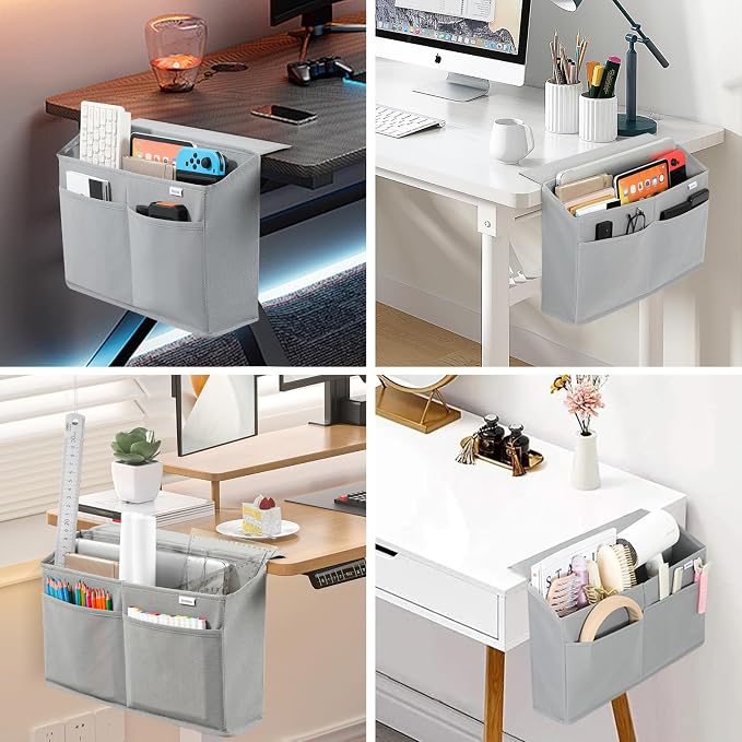10 Pack Desk Side Hanging Organizer, Adhesive Storage Bag - Image 4