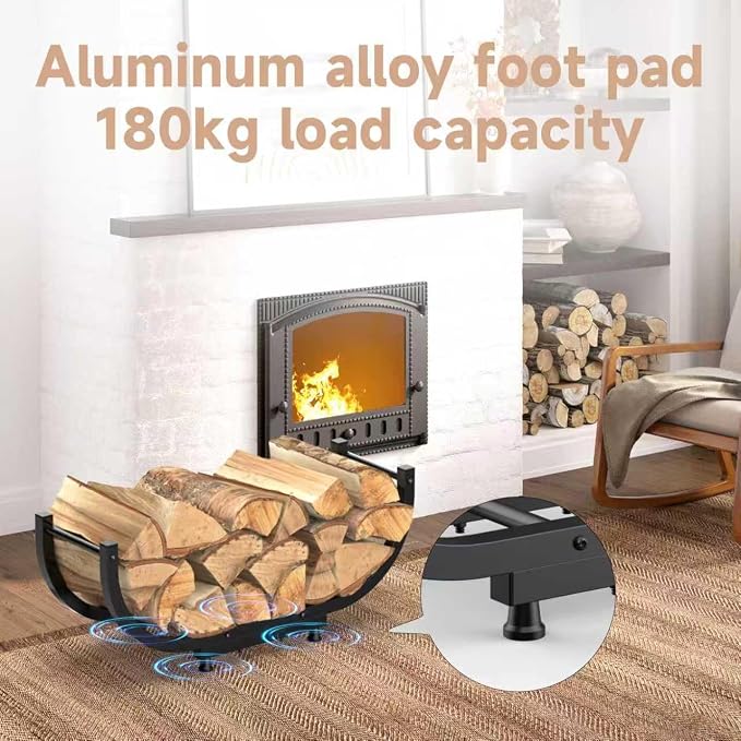 Firewood Rack Outdoor, 29 inch, Firewood Storage Holder Indoor, Log Holders - Image 4