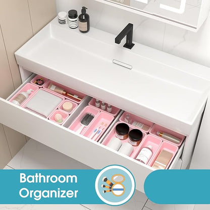 33 PCS Drawer Organizer Set, 4 Size Makeup Drawer Divider Organizer - Image 7