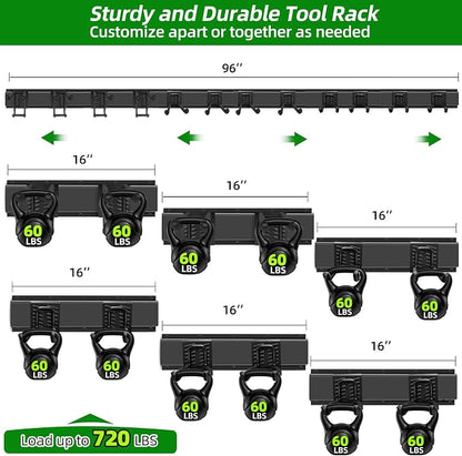 PIYILO Garage Wall Organizer, 96 in Garden Tool Organizer - Image 3