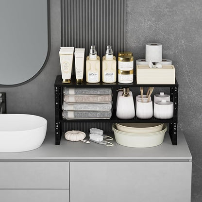 Expandable Cabinet Shelf Organizer Storage Spice Rack Shelves - Image 3