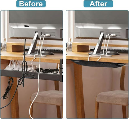 Under Desk Cable Management Net, Extra Large Capacity Wire Management Kit Under - Image 3