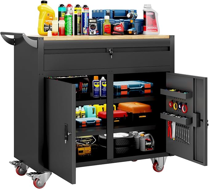 46-inch Rolling Tool Cabinet, Tool Chest Workbench by Hymula